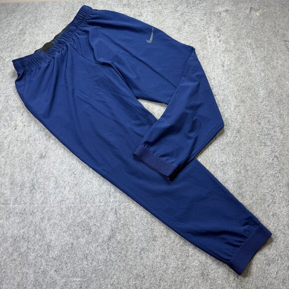 Nike Woven Track Pants Men XL Blue 31" Tapered Stretch Unlined DRI-FIT 833276 - Picture 1 of 16